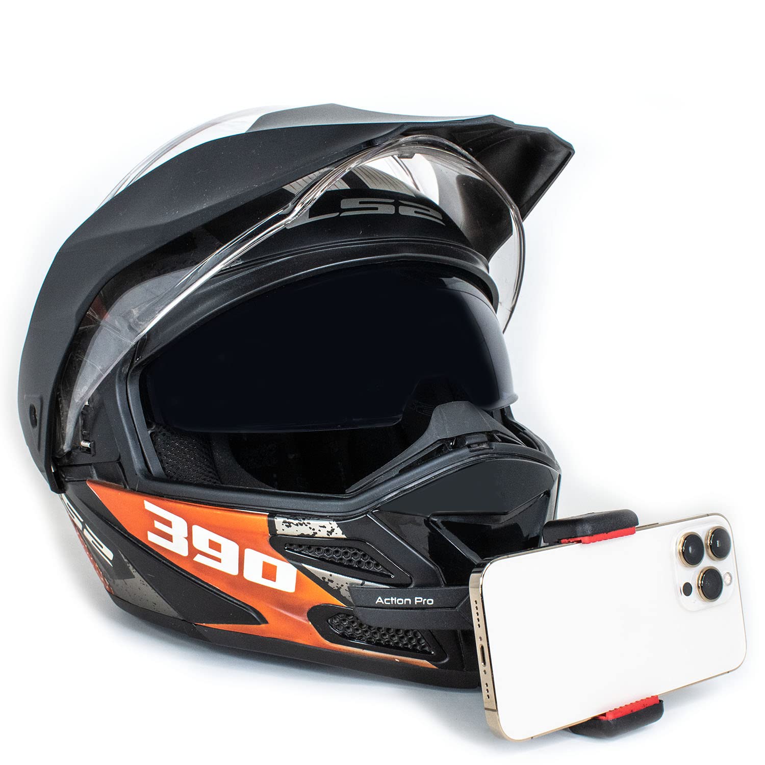 Action Pro™ Helmet 3M Chin Mount Strap Set Compatible with All Smartphones GoPro Hero 12 11 10 9 8 7 6 5 4 SJCAM DJI Osmo and All Action Cameras (Made in India)