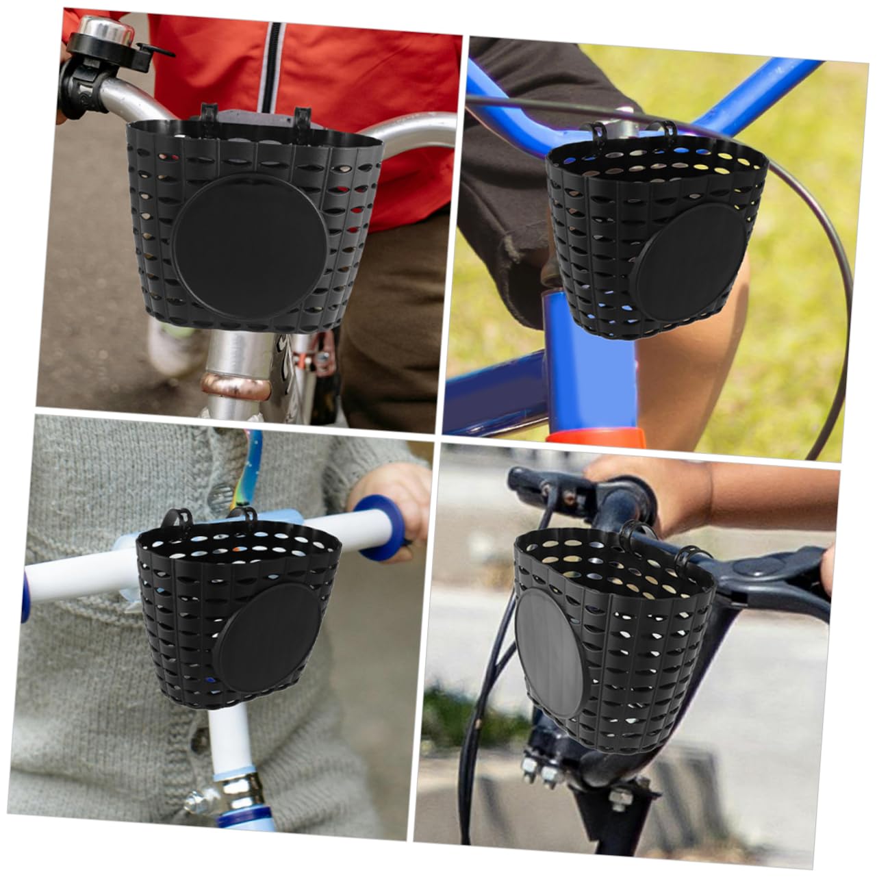 Toddmomy Cesta de Bicicleta para Niñas y Niños Desmontable Negra, Plástico Duradero Engrosado, Amplia Capacidad de Almacenamiento, Accesorio para Bicicletas Infantiles, Uso Escolar