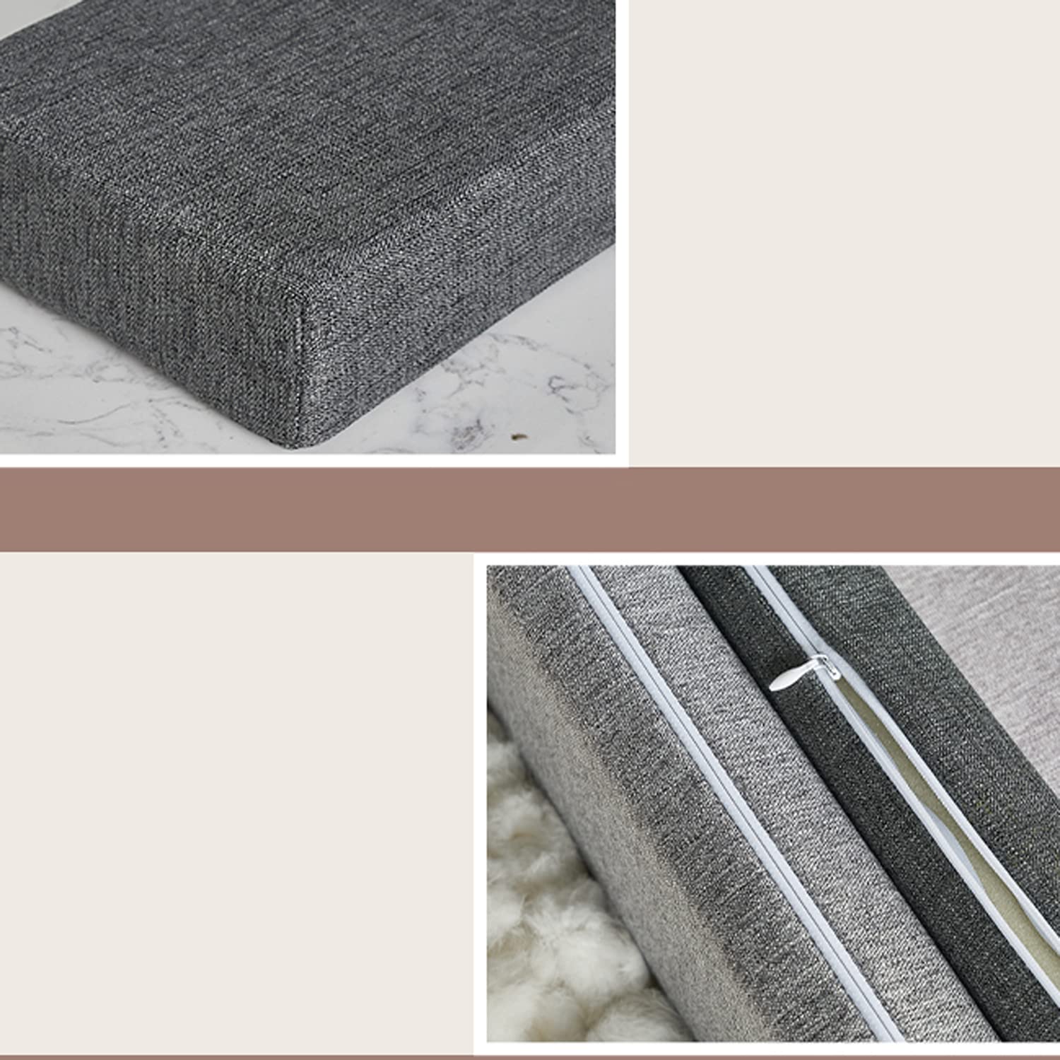 BOMATY Custom Size Bed Mattress Filler, Soft Comfortable Wall Gap Filler, Thick Sofa Armrest Support Pillow, Durable Washable Headboard/Wall Gap Filler