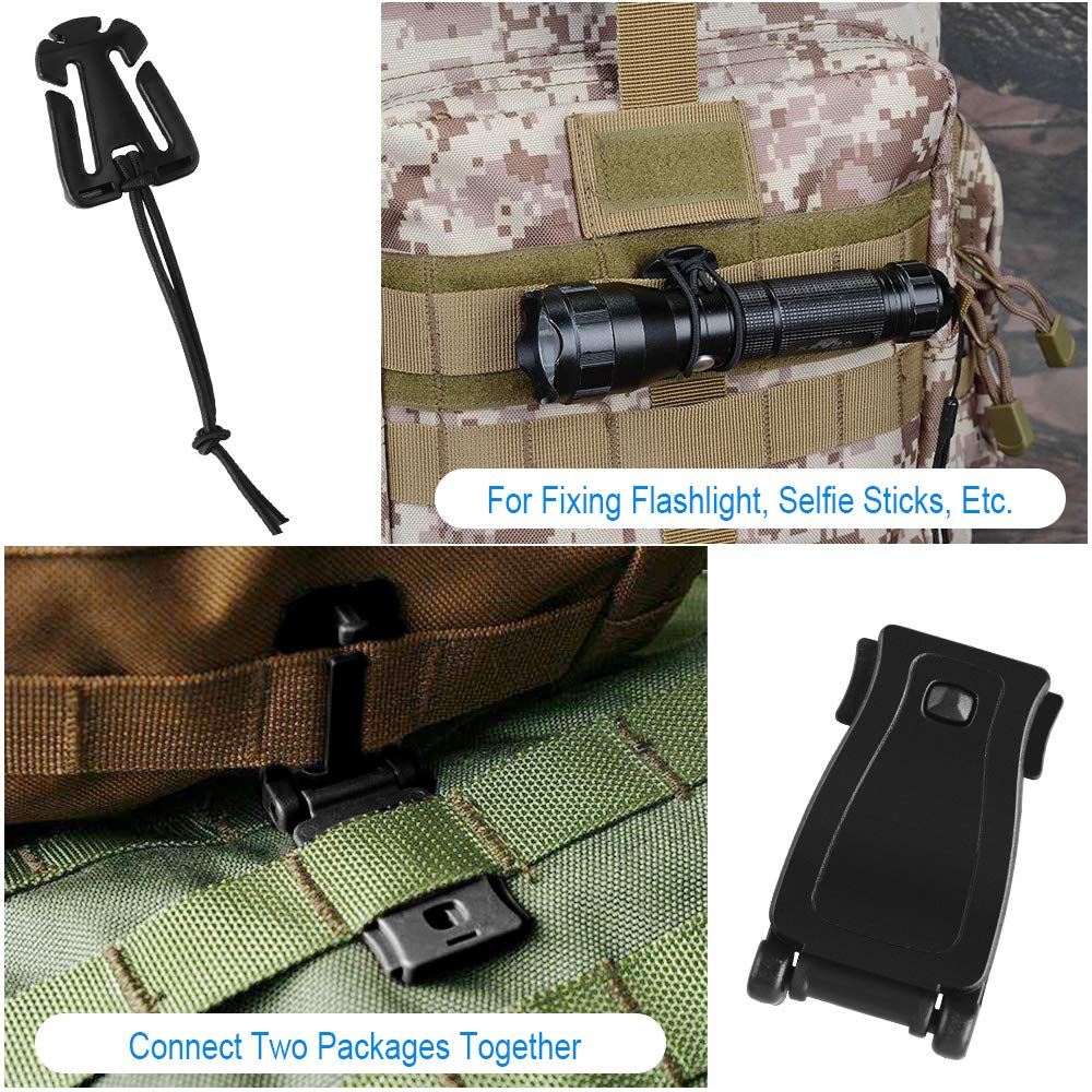 2 Pcs Support de Bouteille d'Eau Clip Sangle en Nylon Crochet Ceinture de Taille MOLLE