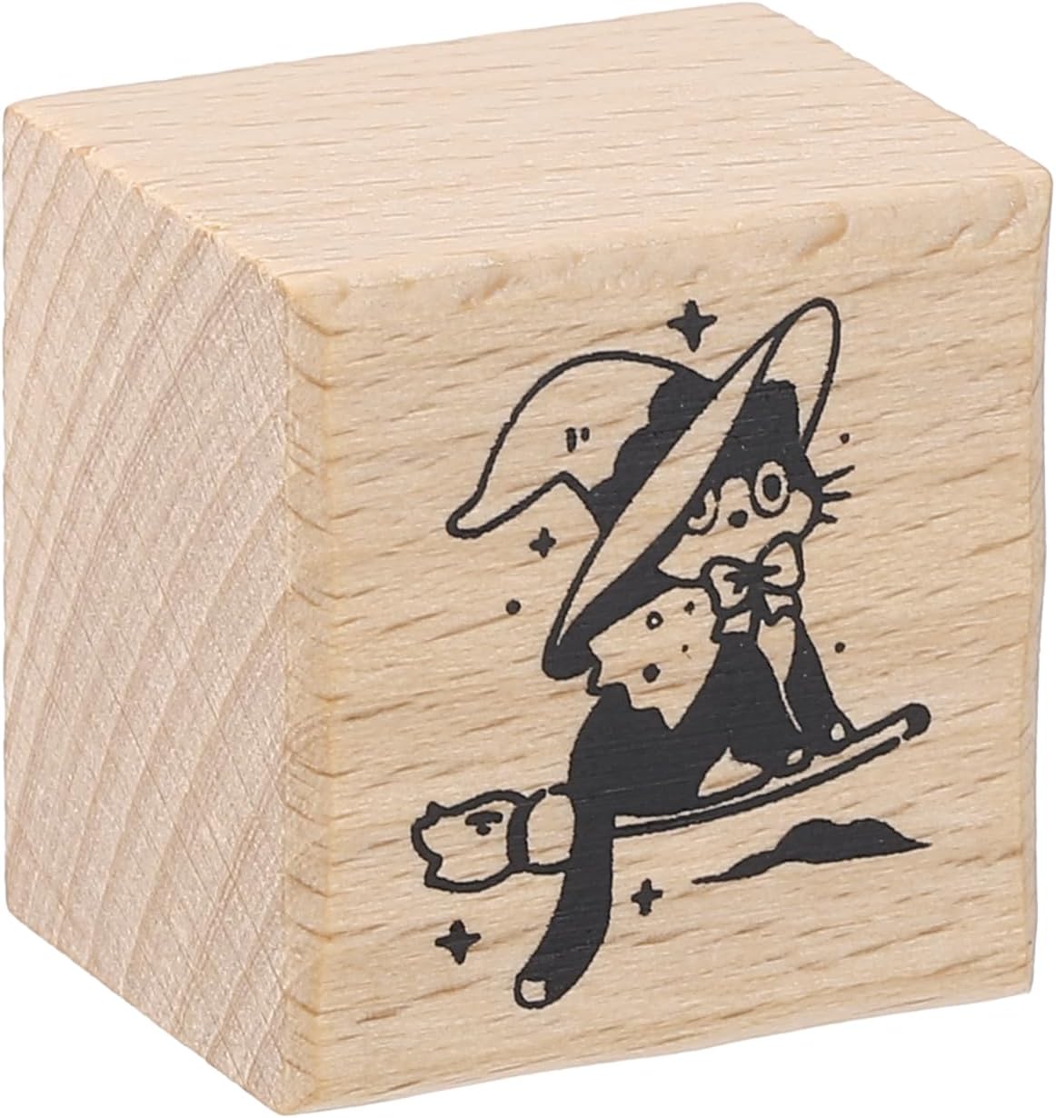 MECCANIXITY Wood Cat Stamps Wooden Rubber Stamps Magic Kittens Pattern for Decoration DIY Art Crafts Card Making and Scrapbooking Supplies