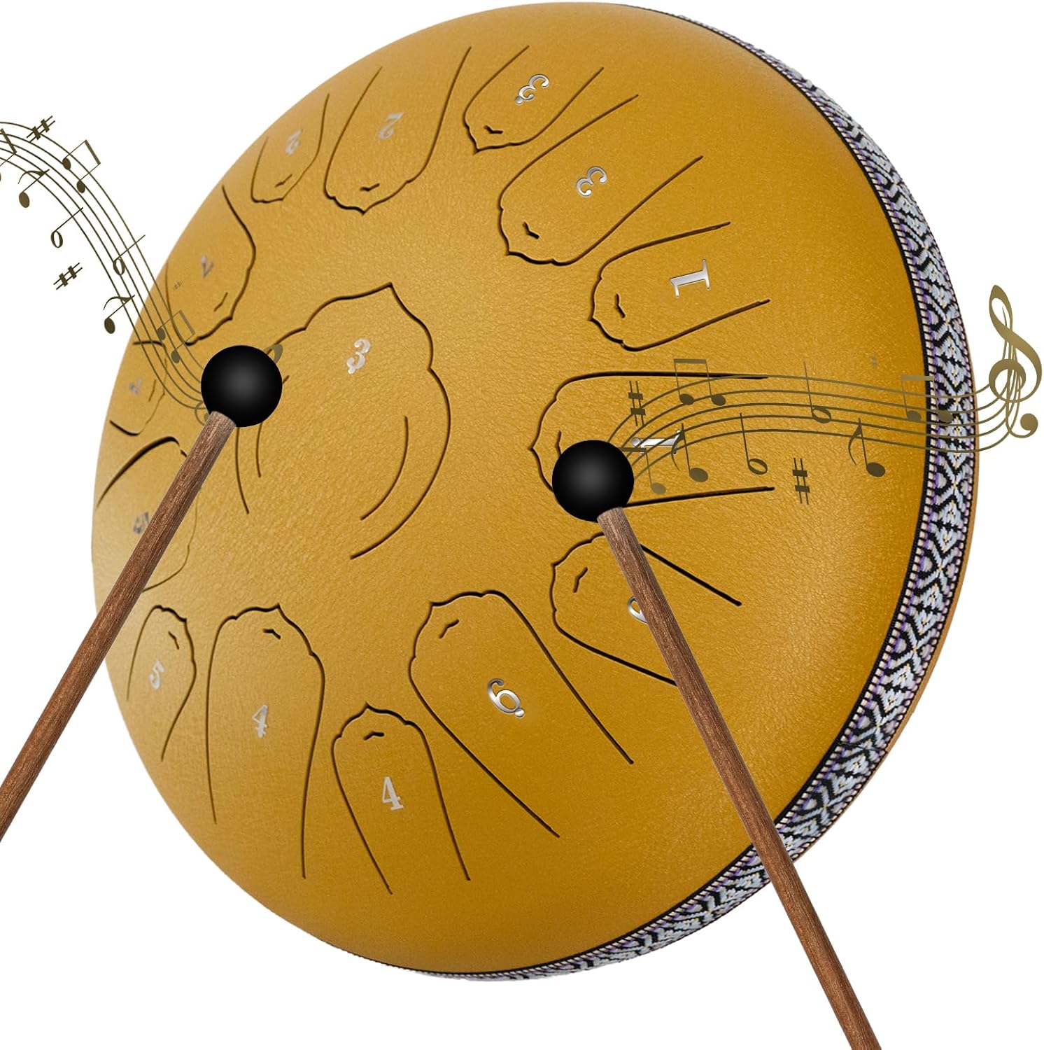Steel Tongue Drum 6 Inch 11 Notes D Major, Waterproof Rain Drum for Outside Garden, Meditation Rain Chime for Yoga & Relaxation, Percussion Instrument Gifts for Music Lovers, Children & Adults W/Bag