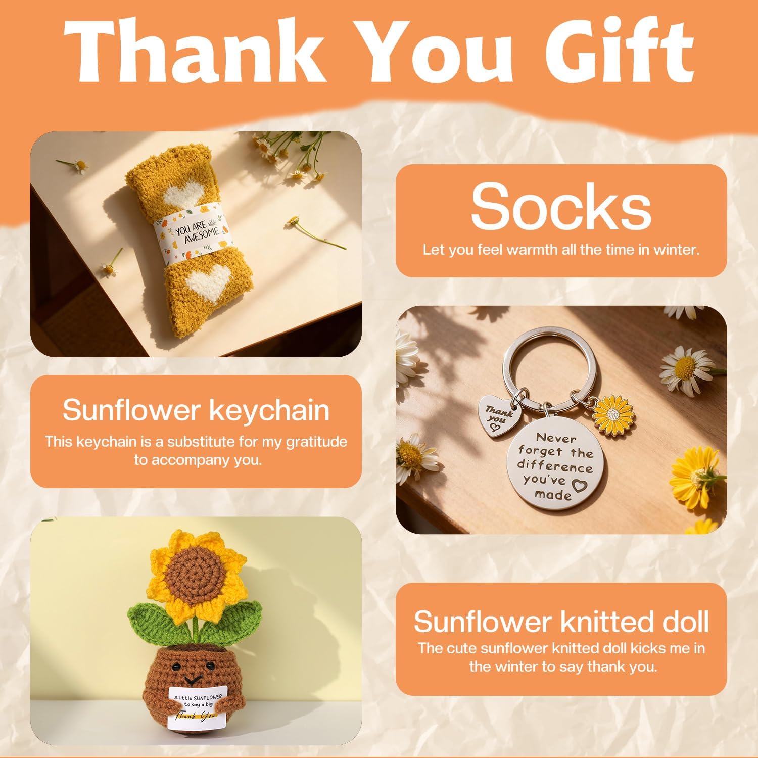 Thank You Gifts for Women, 11PCS Employee Appreciation Gifts, Appreciation Gifts for Teacher, Paraprofessional, Social Worker, Coworkers Volunteer Staff Boss Nurse Secretary Bus Driver - Image 6