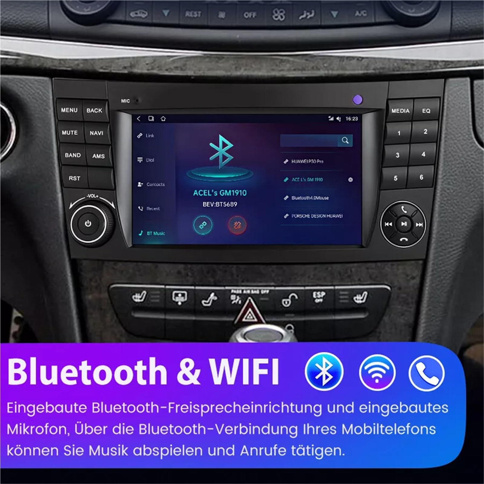 Système d'autoradio à écran tactile, lecteur multimédia de carte 3D