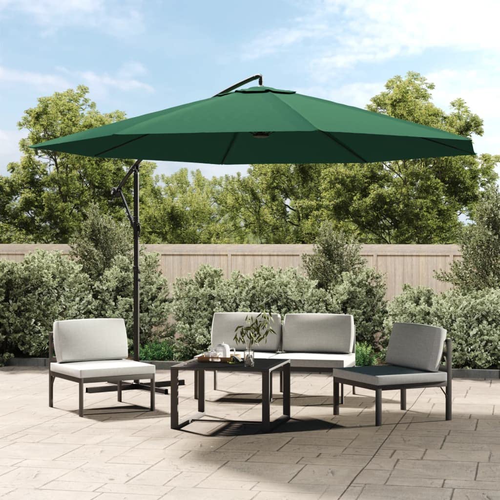 Fengshui Parasol przeciwsłoneczny 3,5 m zielony poliester