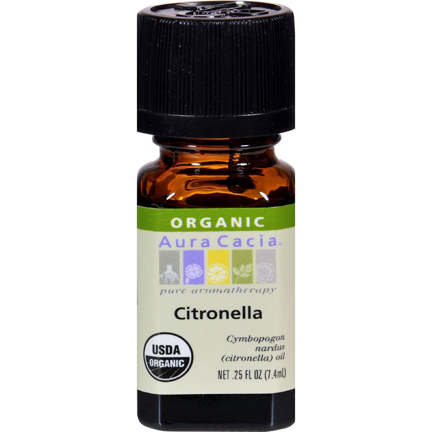 Aura Cacia Citronella Ceylon Type Essential Oil, 0.25 Ounce - 2 per case.2