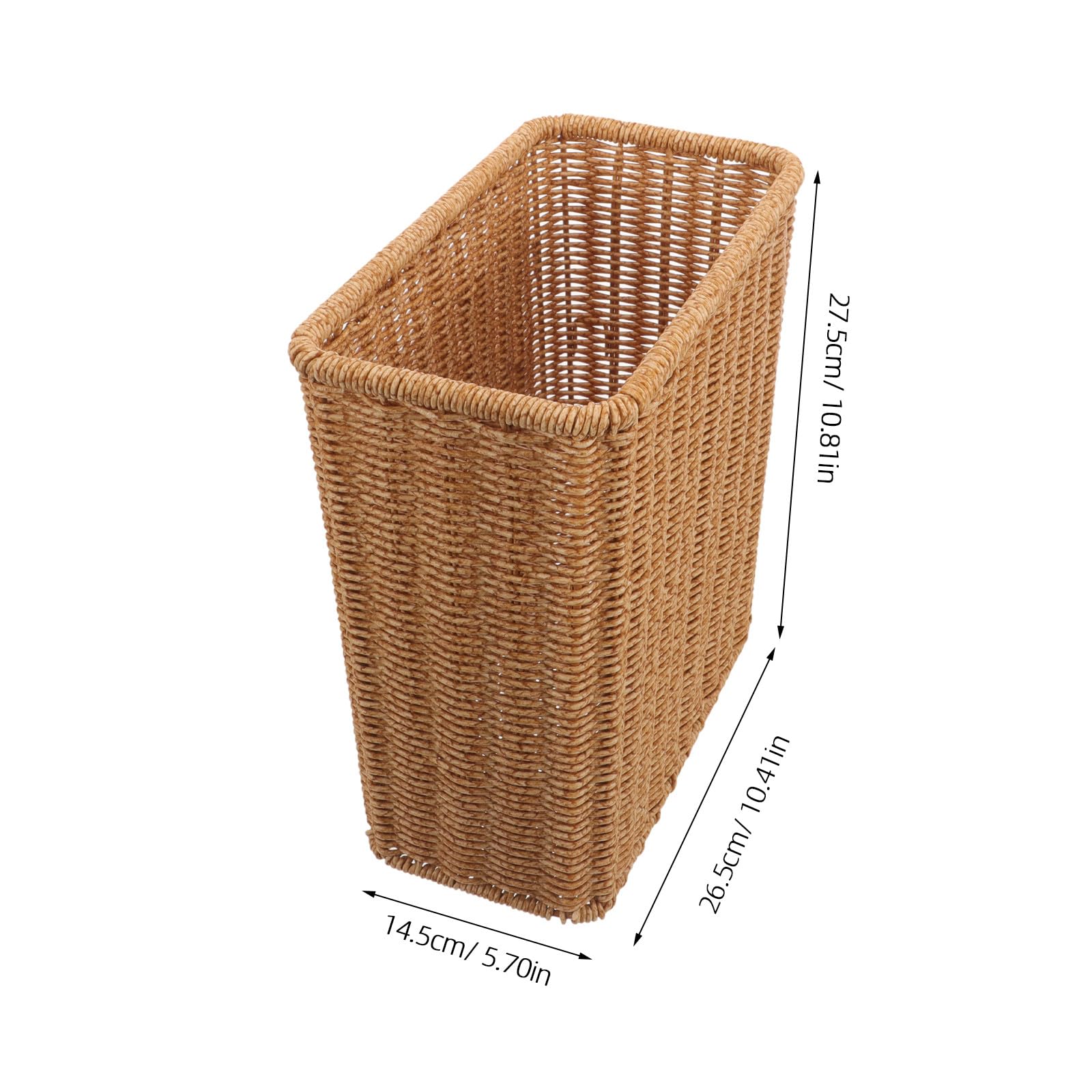 COLLBATH Papelera de Basura Tejida para Baño y Dormitorio Cesto Multifuncional de 10.82X10.43X5.70 Pulgadas para Almacenamiento en Espacios Reducidos