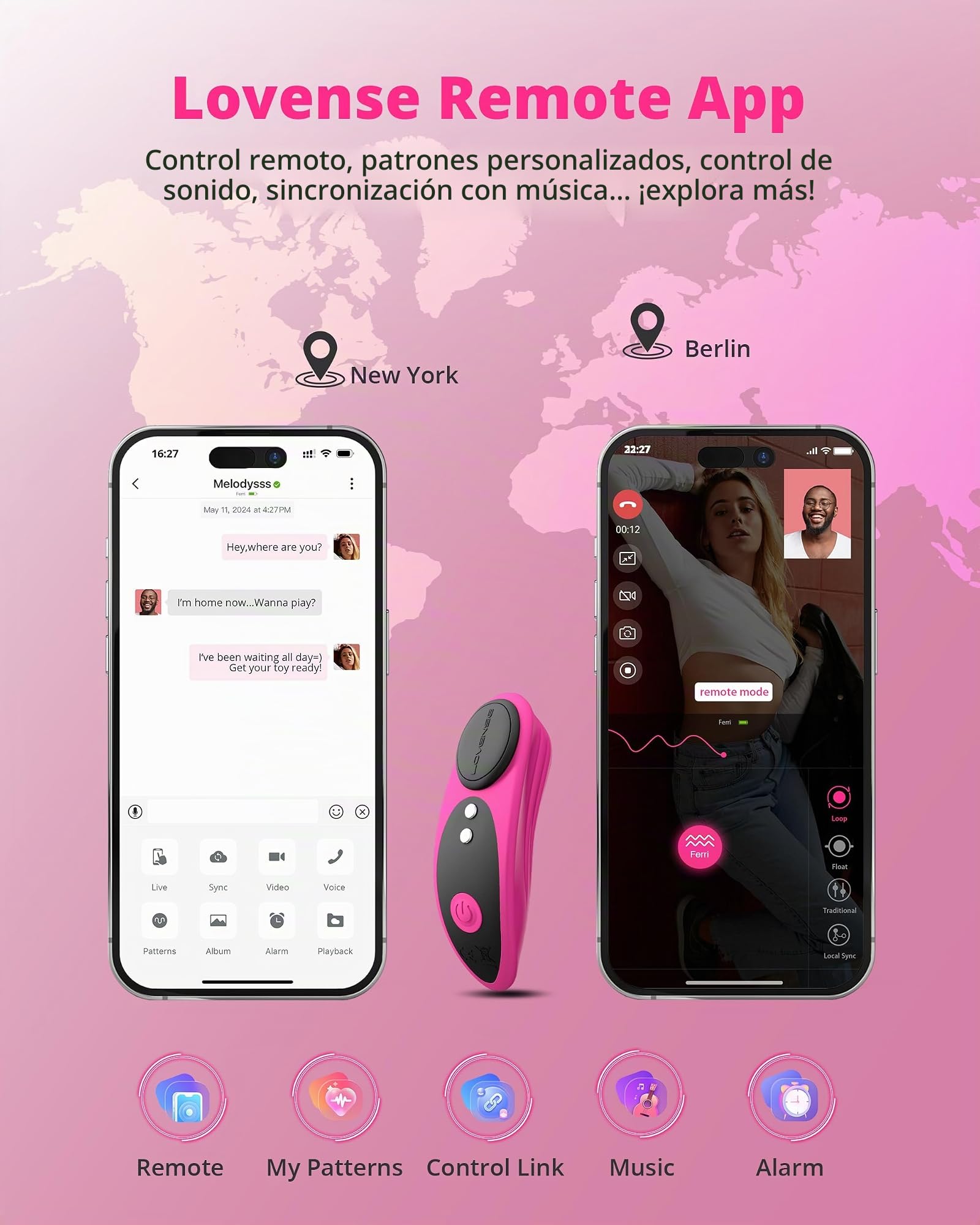LOVENSE Lush 4 Juguetes Eróticos Para Pareja Sexuales, LOVENSE Ferri Mini Vibrador de Bragas Magnético con Control Remoto App