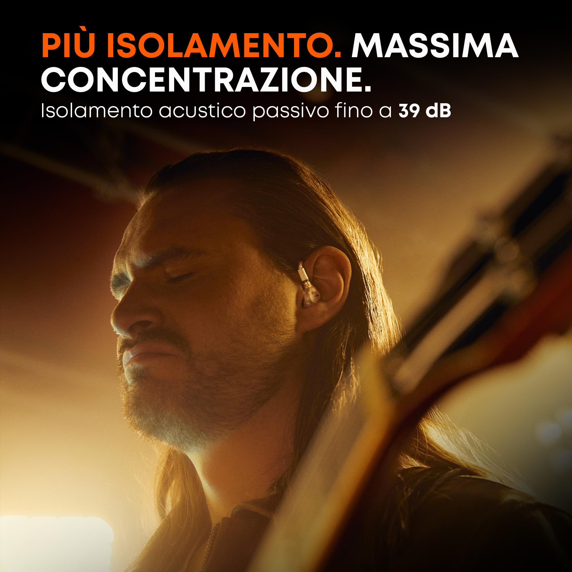 beyerdynamic DT 30 IE monitor in-ear professionale per palco e sala prove | Isolamento passivo fino a 39 dB, vestibilità ergonomica, cavo MMCX rimovibile, trasparente