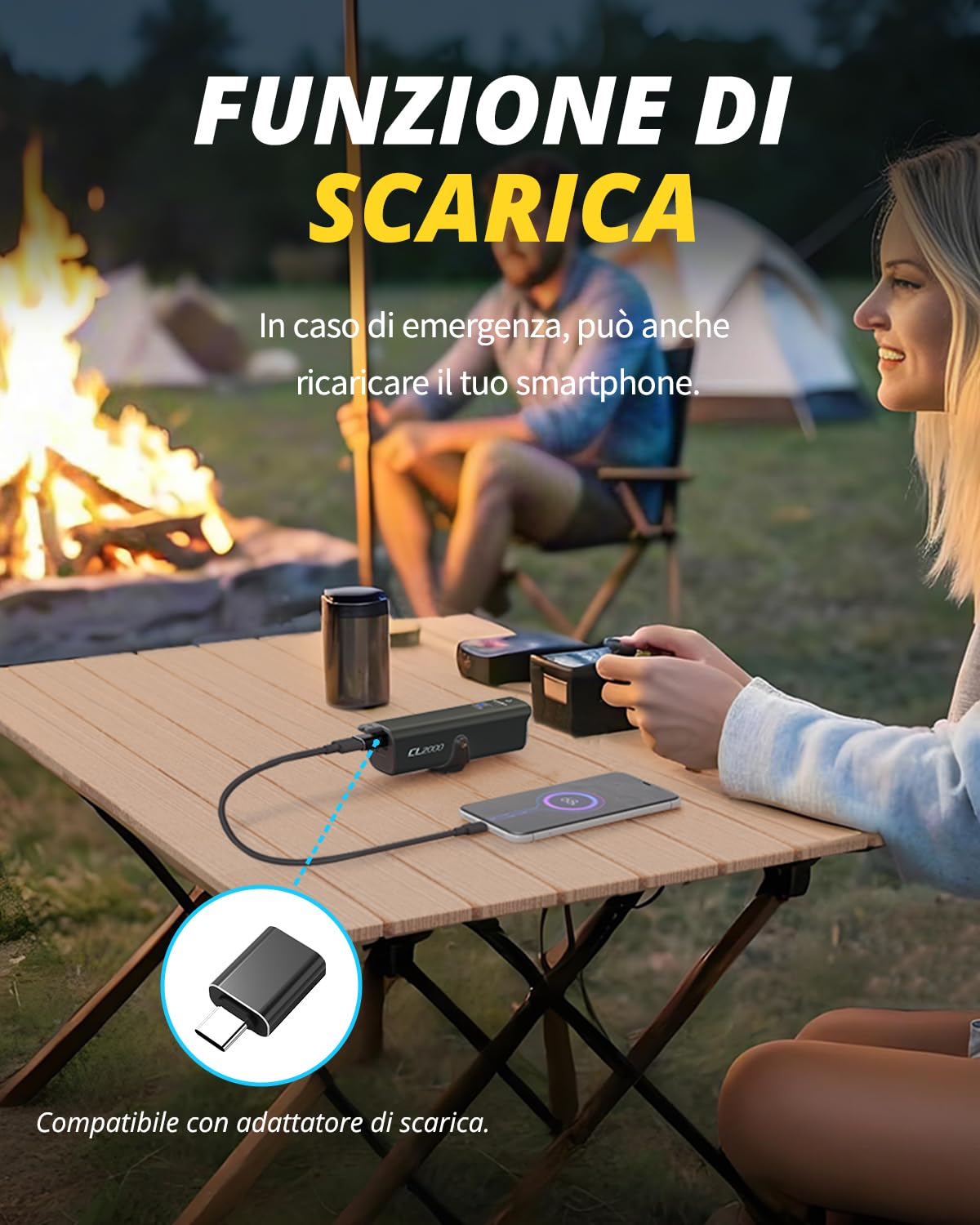 TOWILD CL2000 Luci Bici 2000 Lumen Luce Bicicletta LED USB-C Ricaricabile da 5000mAh,Super Luminoso Antiabbagliante Luce per Bici Strada e Montagna, Impermeabili IPX6 Fanalini Anteriori Bici