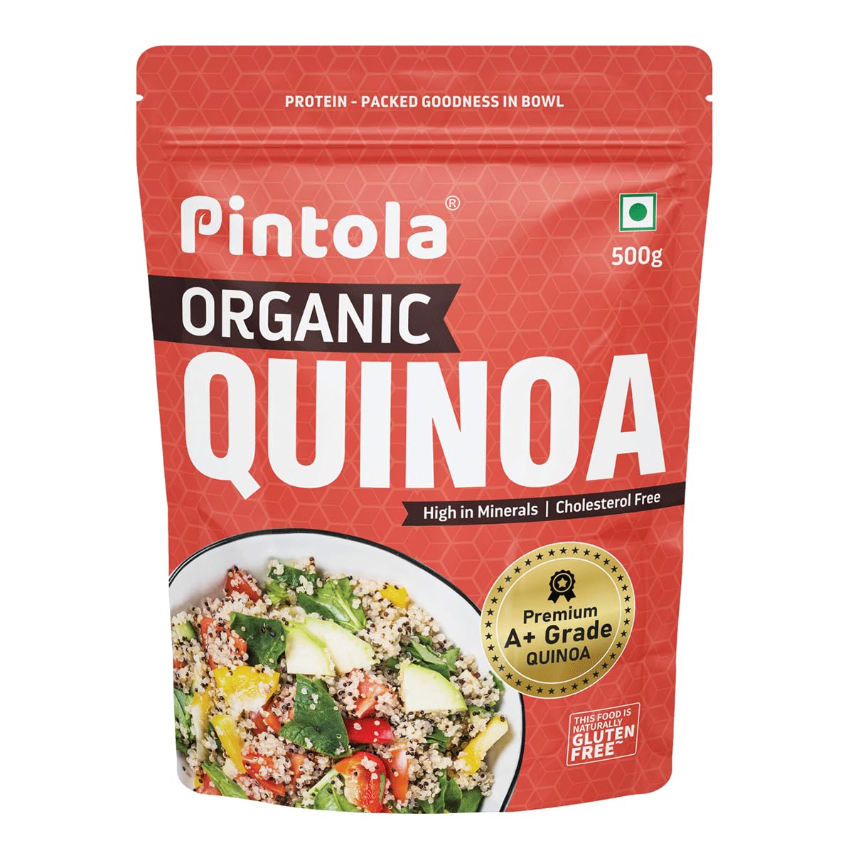 Pintola Organic Quinoa 500g, Cereal for Breakfast, High in Protein & Dietry Fibre, Minerals, Cholesterol-Free, Gluten-Free Quinoa Seeds Diet Food for Weight Management (500g) (B0D96GZJDS) Amazon Price History, Amazon Price Tracker