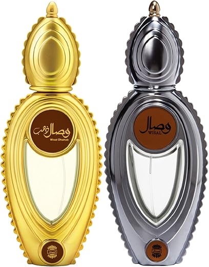 AJMAL Wisal Dhahab EDP Fruity Floral Perfume 50ml for Men and Wisal EDP Floral Musky Perfume 50ml for Women (WisalD_Wisal_EDP)