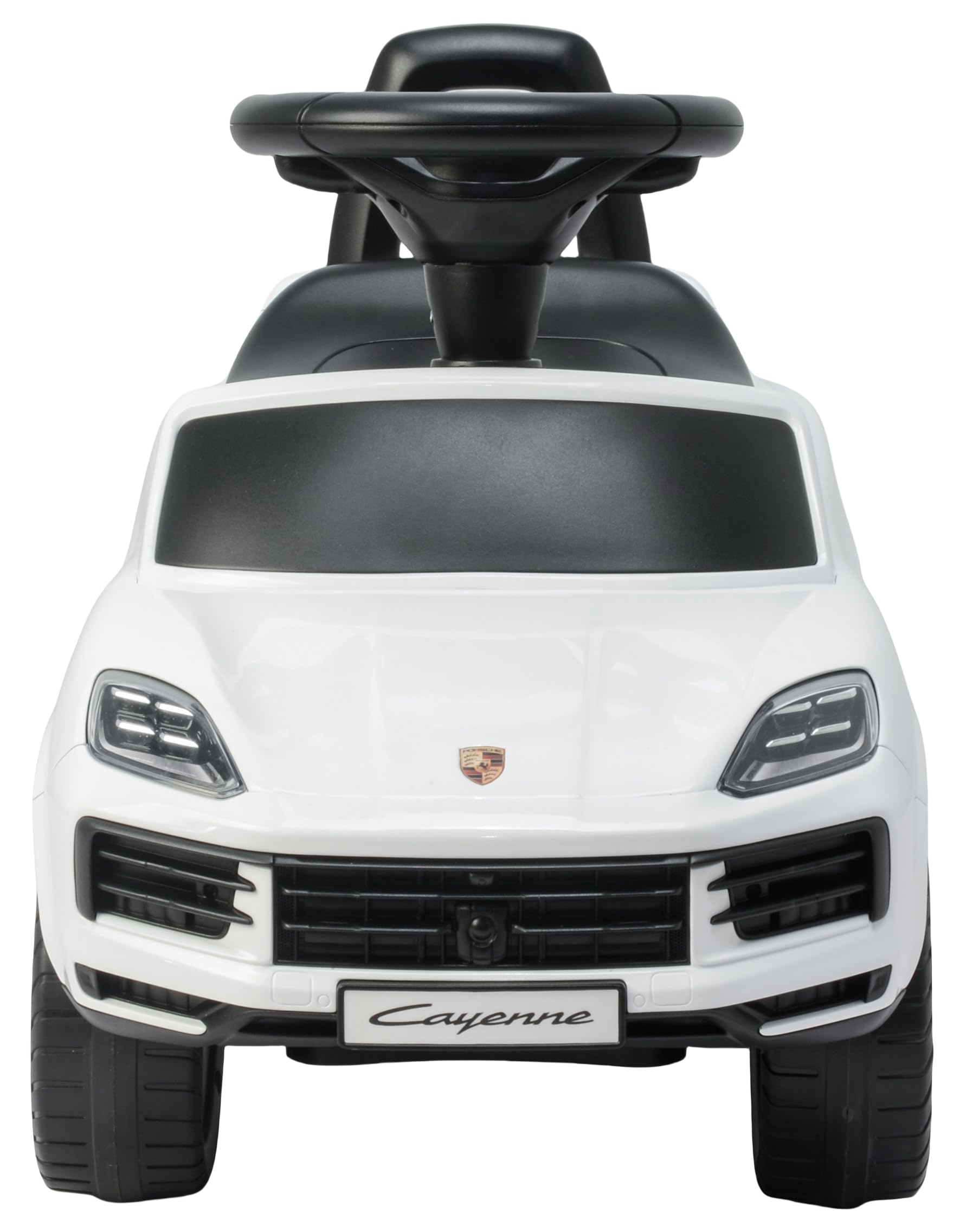 TURBO CHALLENGE - Chodzik Porsche Cayenne - Pojazd dla dzieci - 119301 - Wolne koła - Biały - Max 25 kg - Plastik - Baterie nie dołączone - Zabawka - Prezent - Urodziny - Dźwięk - Od 12 miesięcy