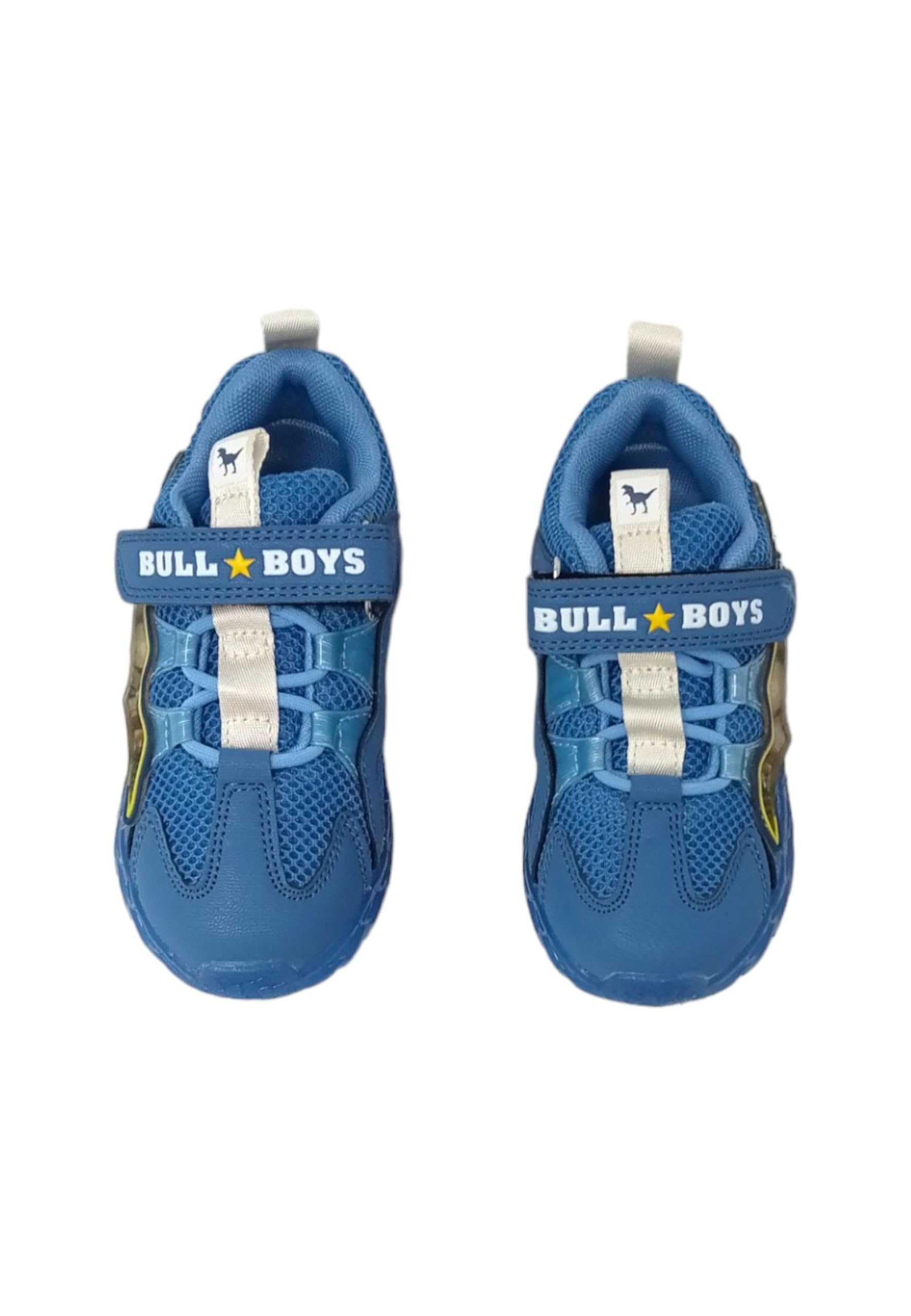 Bull Boys Schuh mit Lichtern Modell DNAL4508 BL06 Spinosaurus Blau Jeans