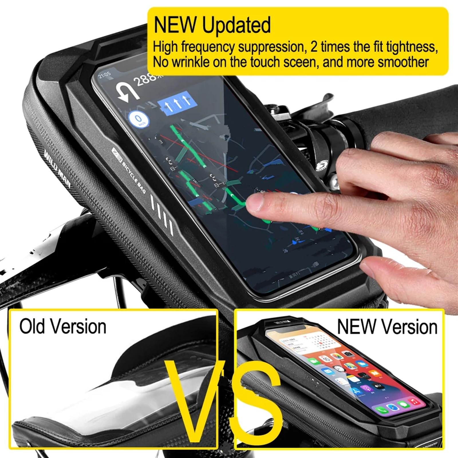 Support Telephone Velo Sac Support Téléphone Portable Vélo Étui Étanche pour Vélo Support Téléphone Portable 6,9 ​​Pouces Guidon Accessoires Vélo VTT Telephone Moto Rotation