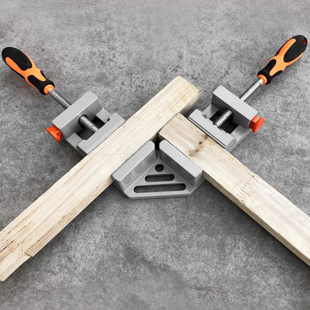 SAND MINE Double Handle Corner Clamp, 90 Degree Quick Release Corner Clamp for Welding, Wood-working, Photo Framing(Grey)