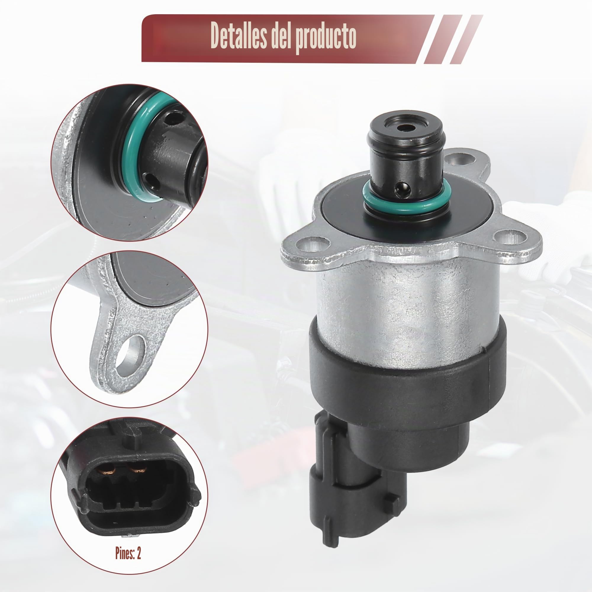 QUARKZMAN Válvula Presión Combustible Para Chrysler Voyager 01-07 1Uds | Para Dodge Caravan, Para Jeep Cherokee, 5083671Aa, Metal Plástico, 8,3X4,5Cm, 5,5Mm, 3Mm, Negro, Plateado