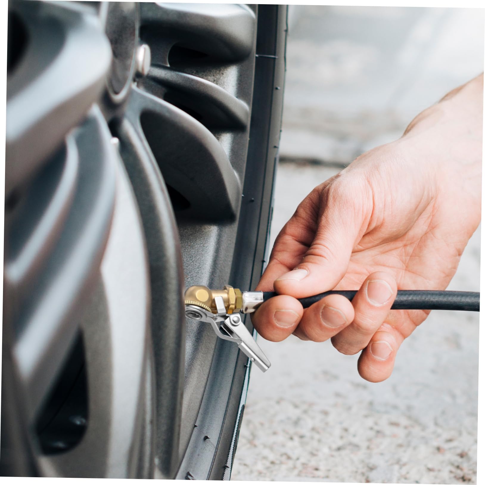 4stücke Luftdruckmesser Mit Schnellverschluss Sichere Reifenventil-kupplungen Für Motorräder Und Für Effizientes Aufpumpen Luftverlust