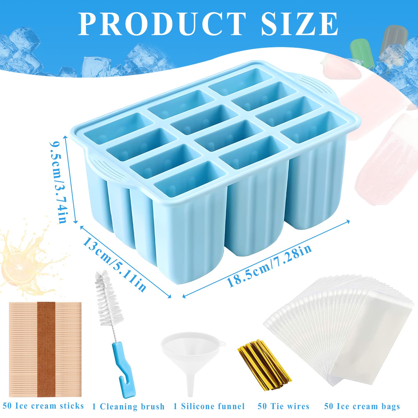 Stampi Per Ghiaccioli In Silicone 2 Pezzi - Forme Animali E Veicoli, Senza BPA, Per Gelati Fatti In Casa - Foto 5