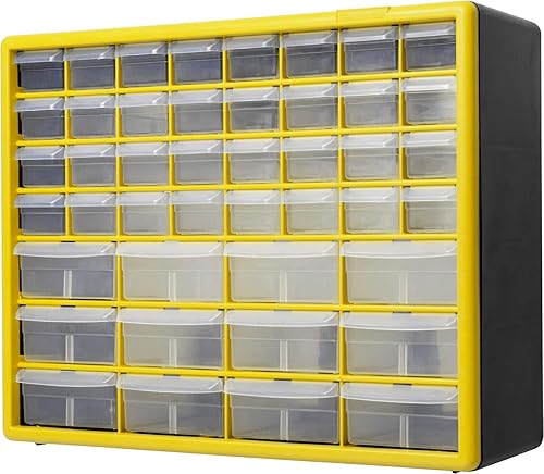 Miniatura 9 de Akro-Mils 10144 - Gabinete de 44 cajones de plástico para almacenar piezas de ferretería y artesanías, 20 x 6 x 16 pulgadas (ancho x profundidad x