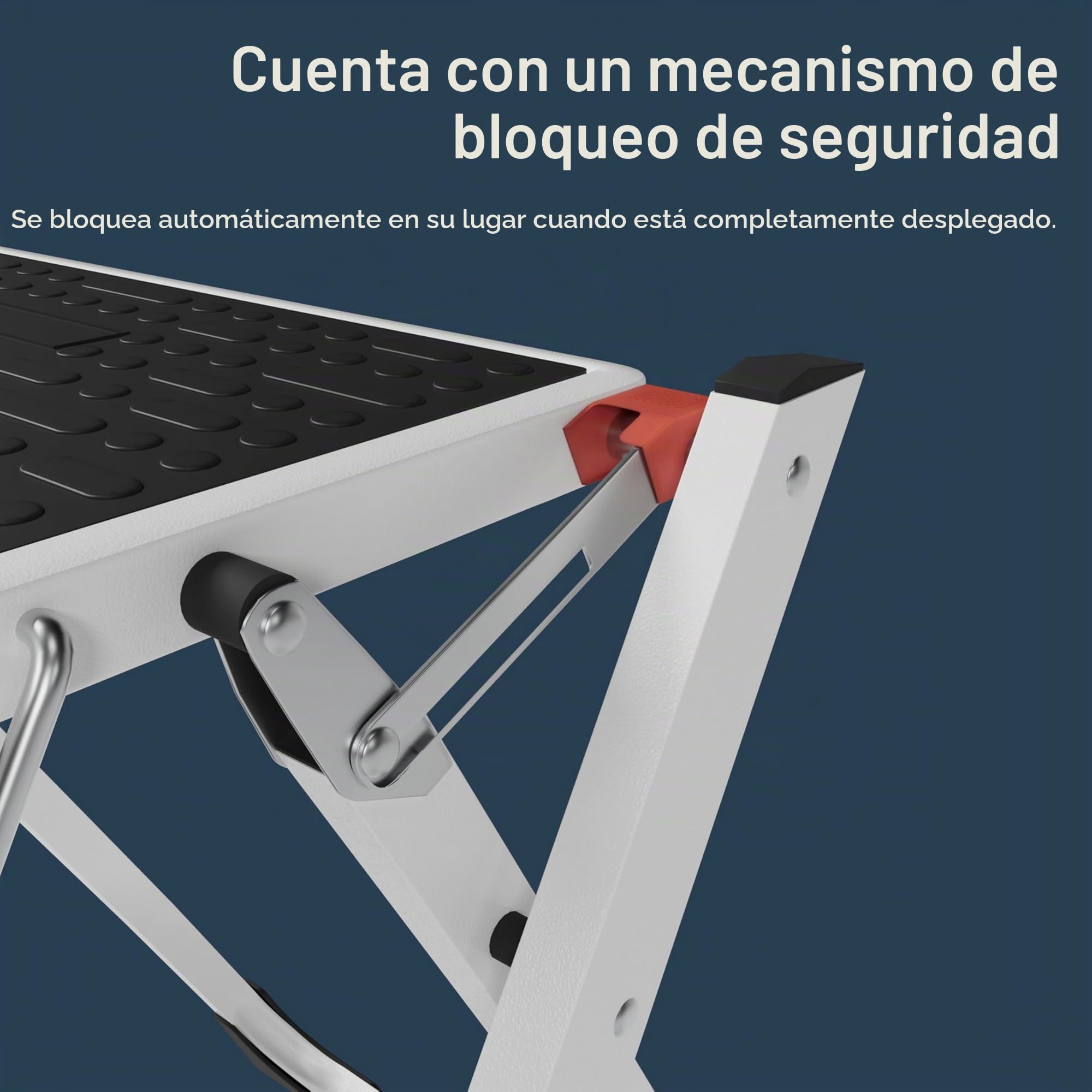 Home Vida – Potro Plegable con Goma Antideslizante, Resistente, de Metal, de Dos escalones y de Color Negro y Blanco