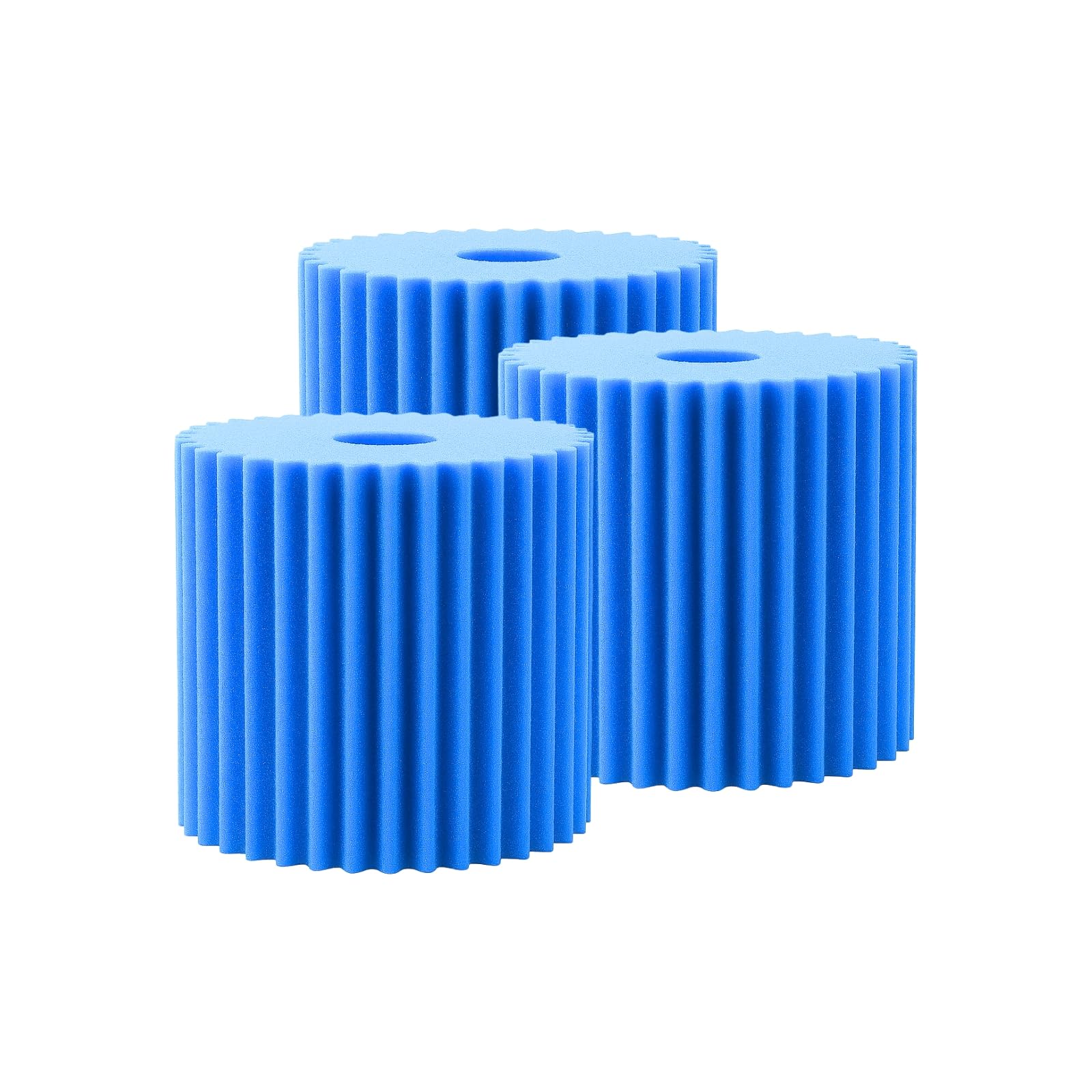 Nispira 506B Foam Dust Filter Replacement for Electrolux Centralux Aerus Central Vacuum 1561,1569,1580,1584,1590,1590A E130 Series, E177A Blue Scalloped, 3 Packs