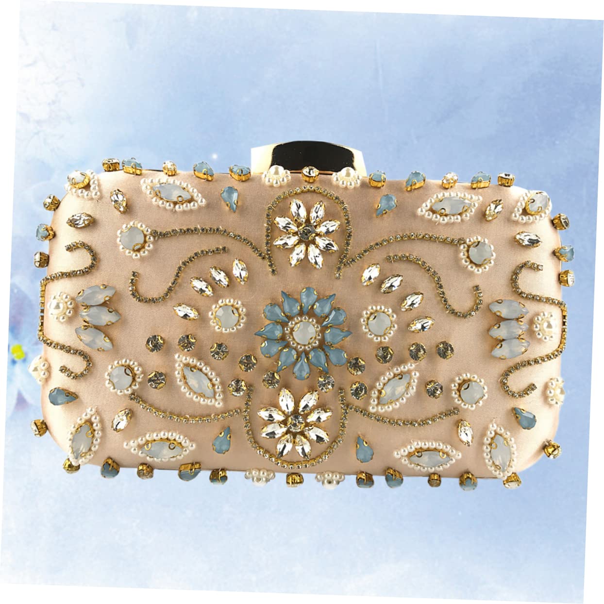 GALPADA Bolso de Noche Floral Cristales para Mujer y Cadena Elegante