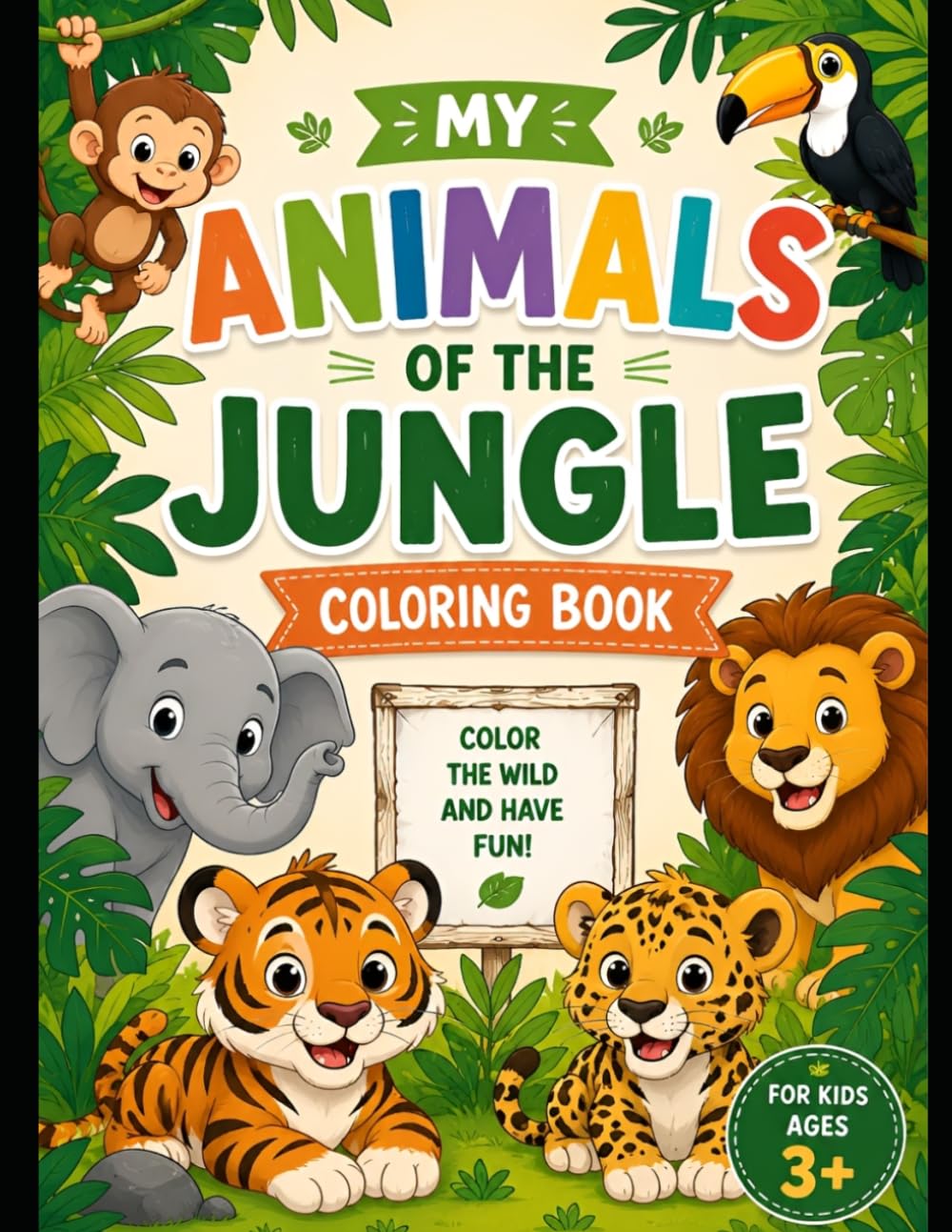 Animais da selva para colorir