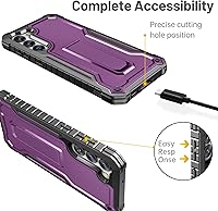 Vista 3 de FITO Funda para Samsung Galaxy S23 Plus, doble capa a prueba de golpes resistente para Samsung S23 Plus con protector de pantalla, soporte integrado