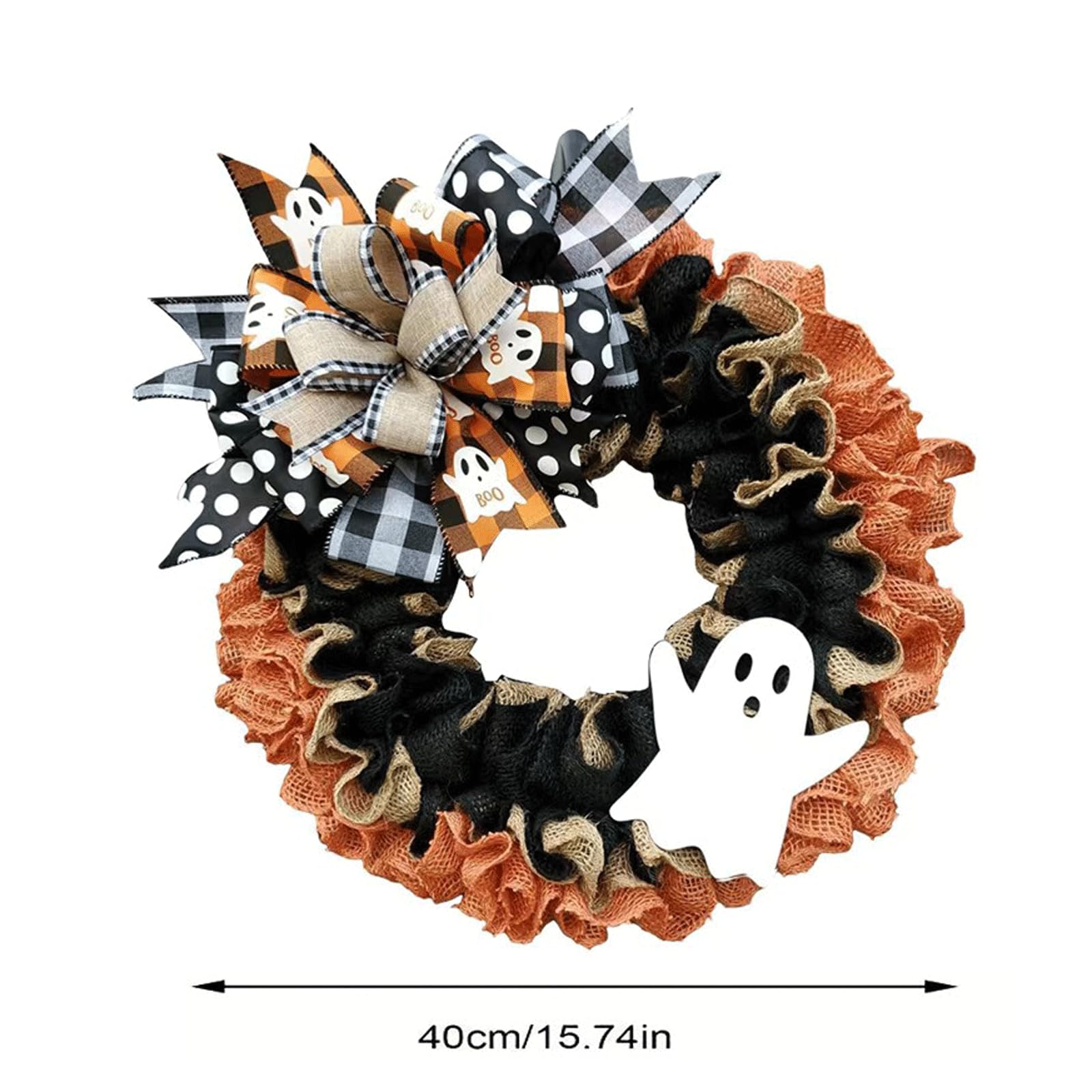 Ghirlanda per Porta d'ingresso Ghirlanda per Porta d'ingresso 40x40 cm/16x16 Pollici Ideale per Halloween Decorazioni per Interni ed Esterni