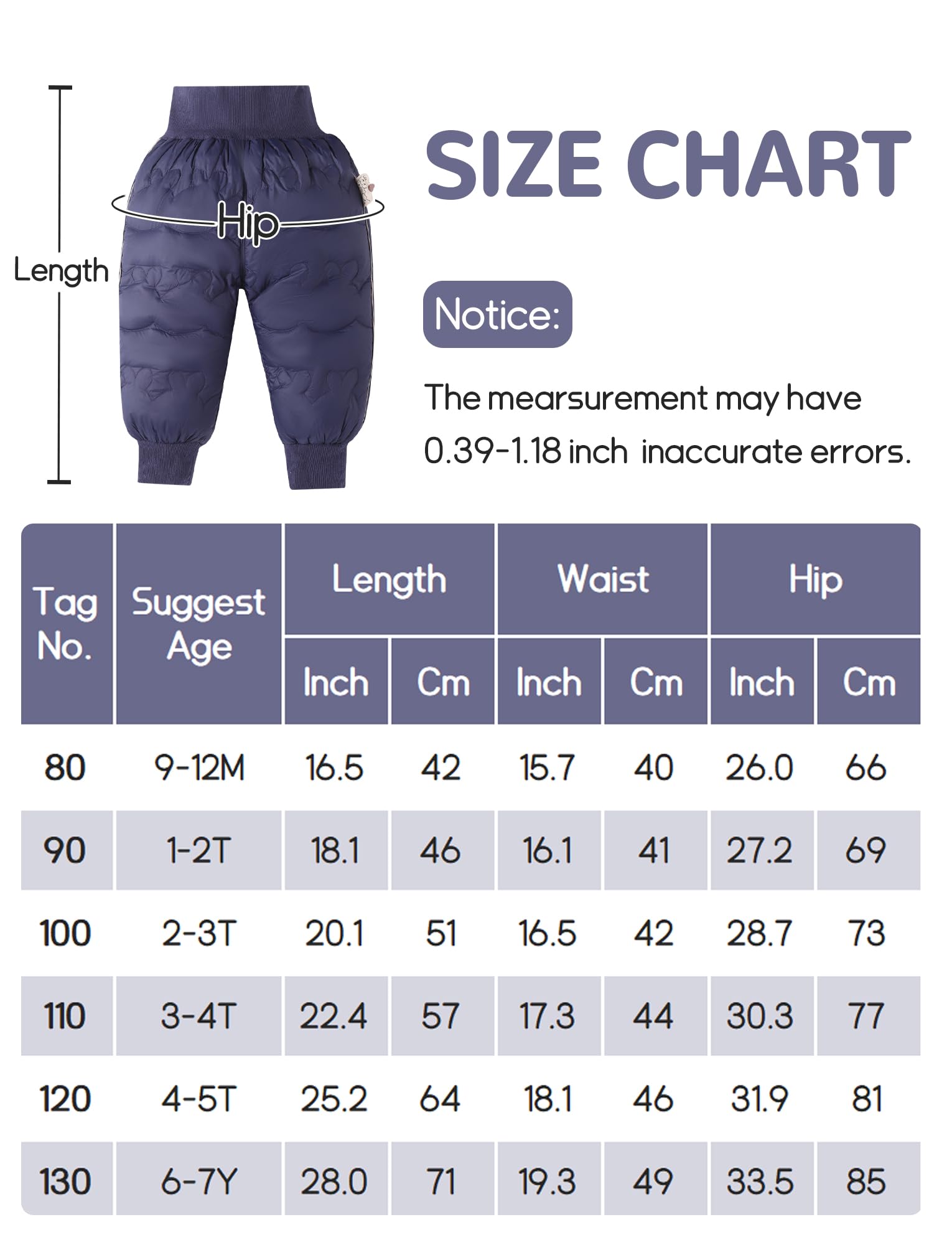 Happy Cherry Pantalones de plumón para niños, ligeros, de invierno, gruesos, cálidos, para la nieve, para niñas y niños, pantalones de esquí a prueba de viento, pantalones para exteriores, de invierno