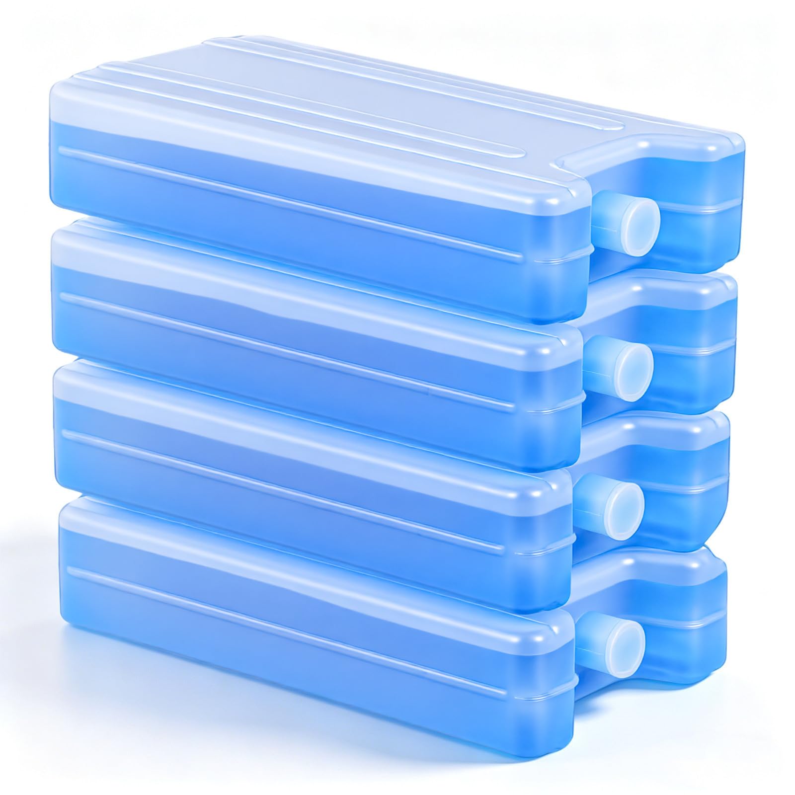 4 Pièces Poche de Glace Réutilisable Plastique Haute Densité 400ml Facile à Utiliser pour Ventilateur et Congélateur pour Camping et Lunch Box