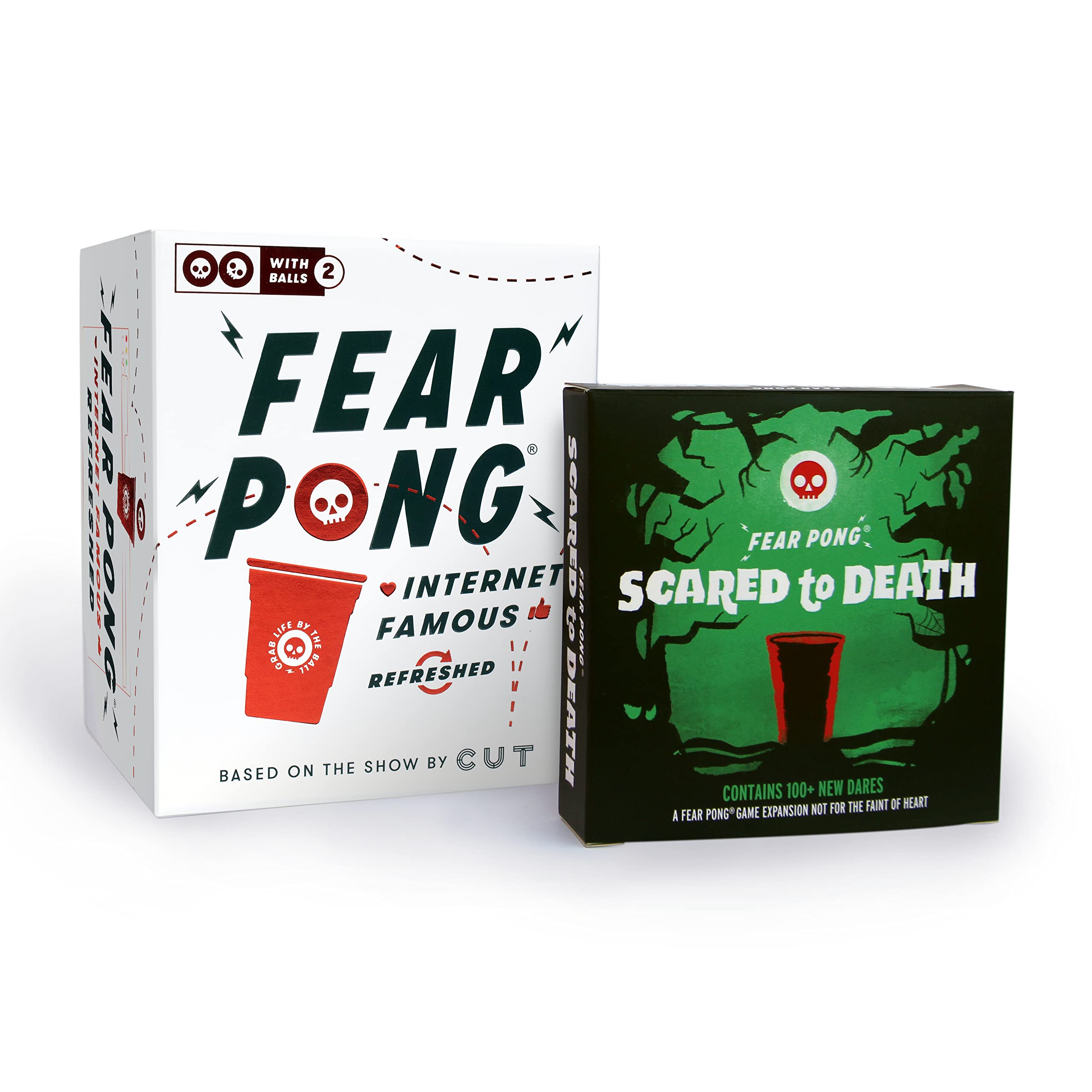 Amazon.com: Fear Pong: Internet Famous Refresh + Scared to Death Expansion  Pack | Party Card Game, Perfect for Game Nights, College, Camping,  Birthdays, & Parties : Home & Kitchen