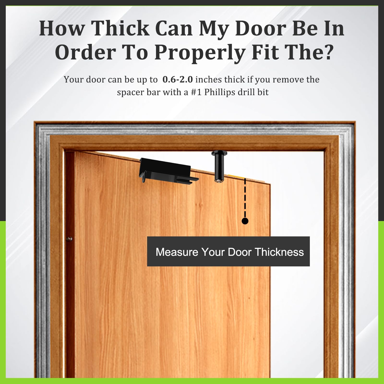 Cerradura superior de puerta de seguridad para niños, cerraduras de puerta superior para niños, hechas de metal duradero, cerraduras ajustables para puerta, cerradura de puerta a prueba de
