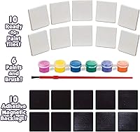 Vista 4 de Creative Kids Arte magnético de mini azulejos: haz tus propios 10 imanes de nevera