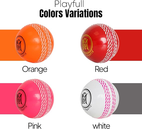 Windball Soft Cricket Balls-Durable Realistic Bounce & Swing-Cricket WindBalls for Indoor & Outdoor Coaching, Practice, Garden & Beach play