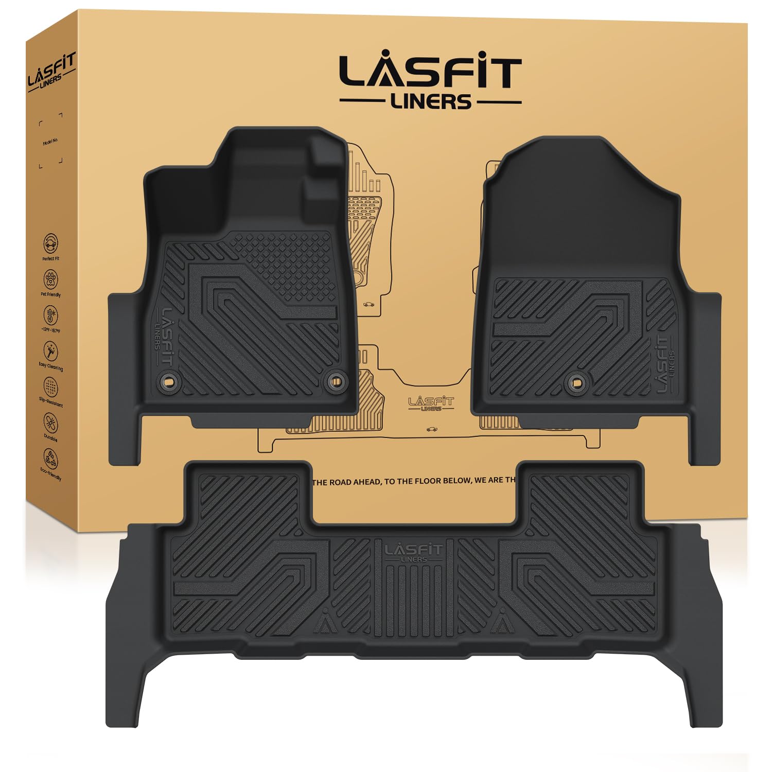 LASFIT Floor Mats for Honda Passport 2026 Extended Door Sill Coverage