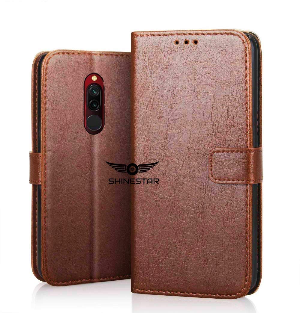 SHINESTAR PU Leather Flip Wallet Case with TPU Shockproof Cover for Mi Redmi 8 (Classic Brown, Mi Redmi 8) (B07ZMHWYKF) Amazon Price History, Amazon Price Tracker