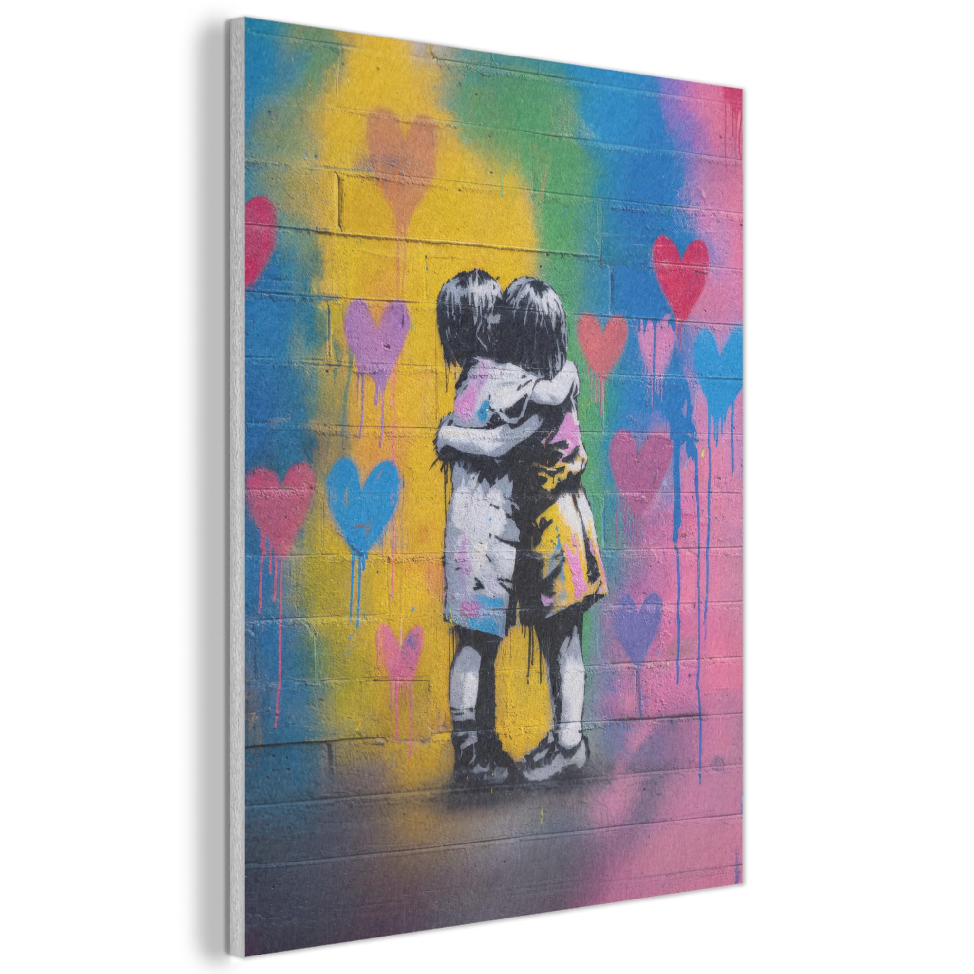 MuchoWow© Felt Panel 70x100 cm Framed Design Print Accent Interior Wallart Decoration Wall Art Kids - Cuddly - Colorful - Wall
