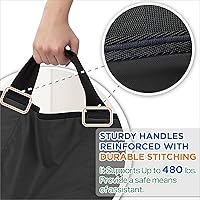 Vista 4 de Almohadilla de cama multiusos de 55 x 36 pulgadas con asas reforzadas, sábana para paciente reutilizable y lavable para girar, levantar y Negro