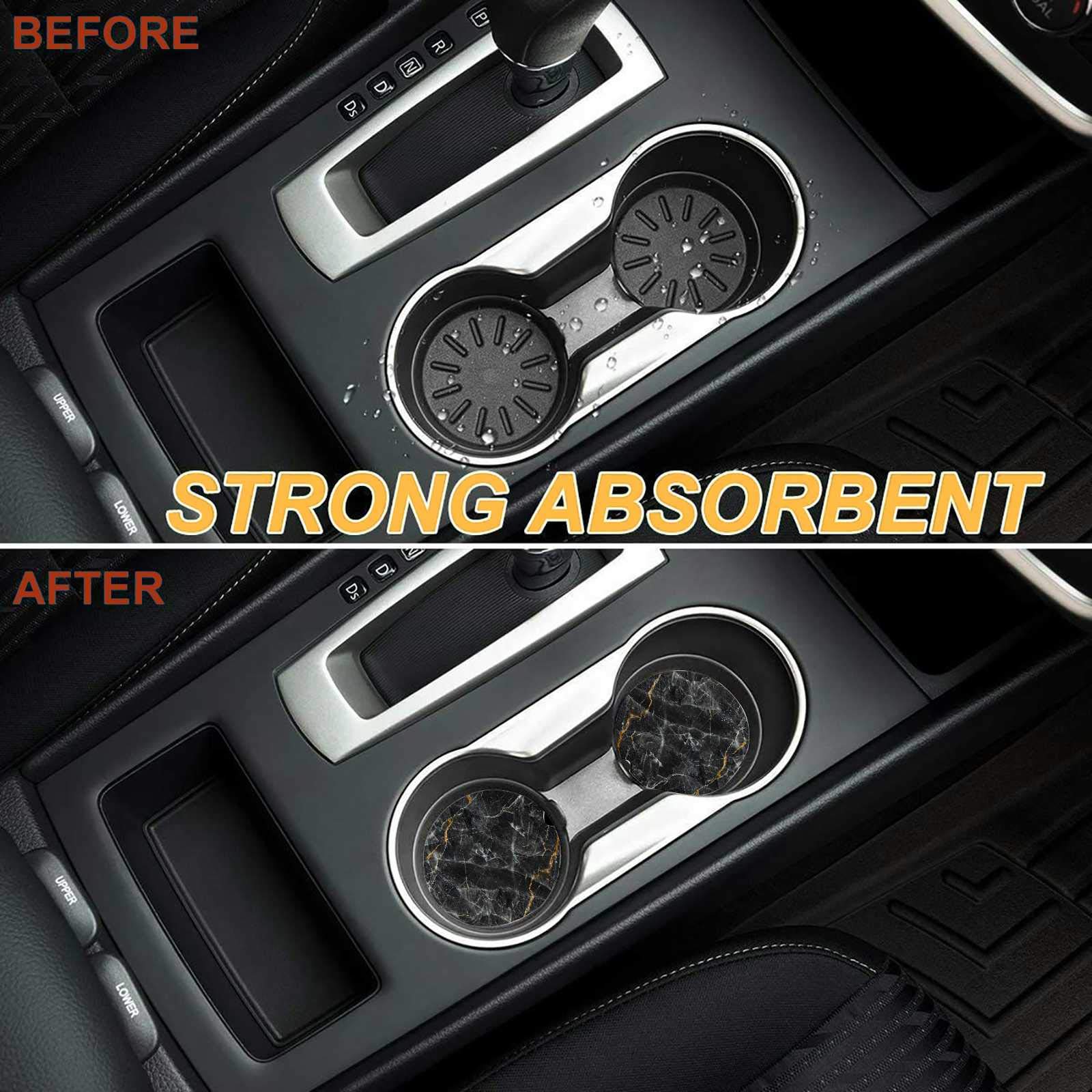 Lot De 2 Dessous De Verre De Voiture - Inserts De Porte