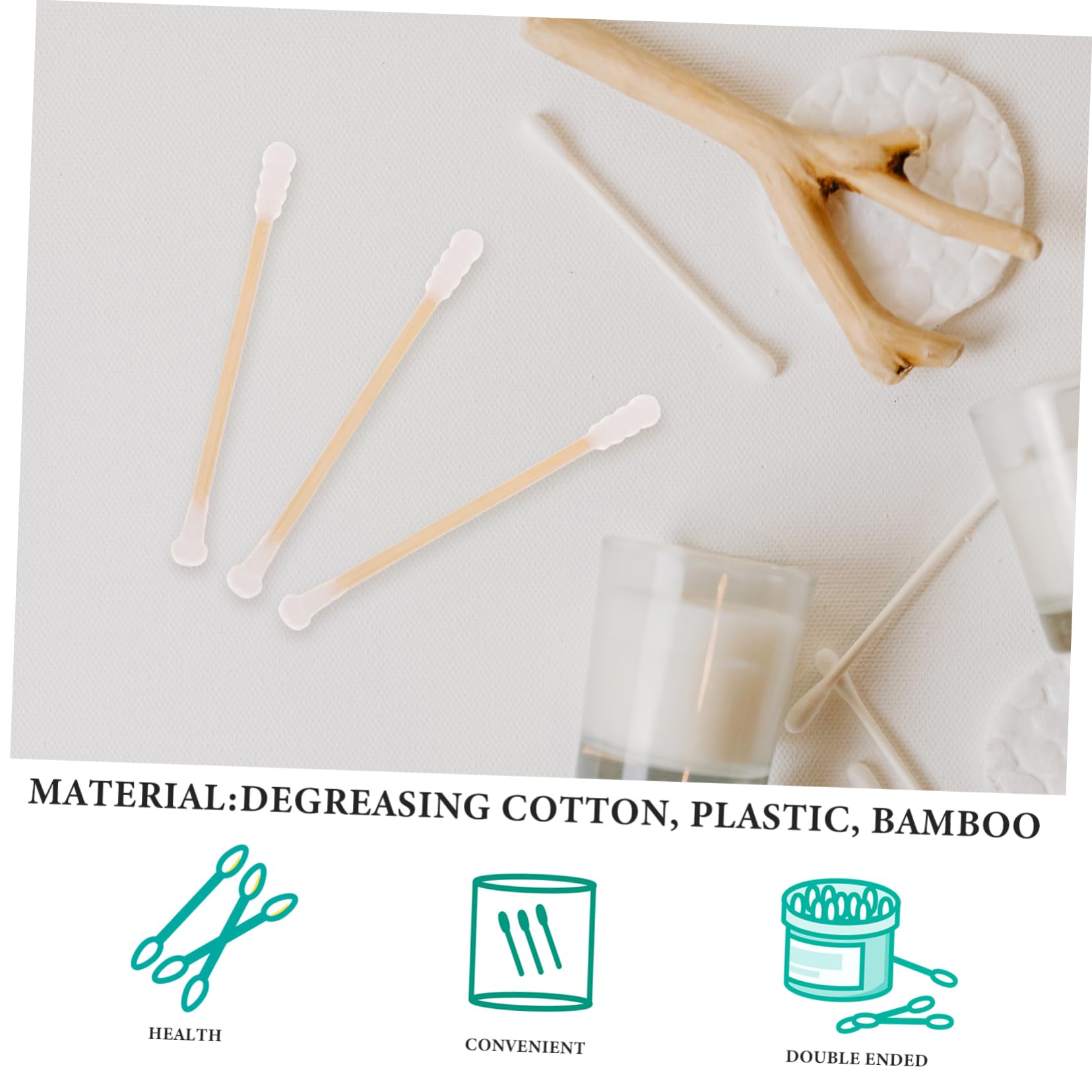 FOMIYES Baby Cotton Swabs Double-ended Cotton Sticks for Cleaning Home Travel 101pcs Pack Storage Case