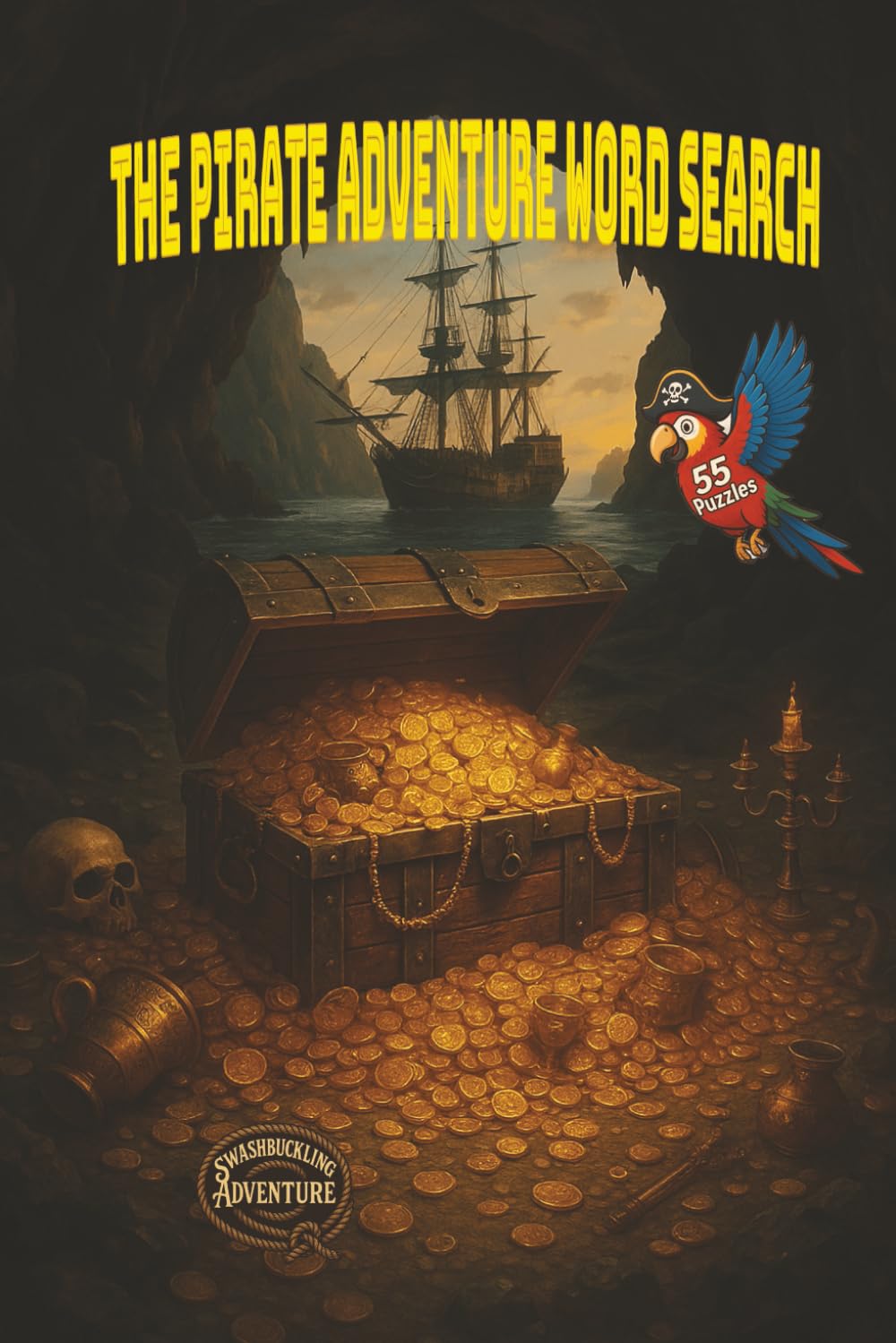 The Pirate Adventure Word Search: Set off on a swashbuckling dash for treasure packed with bold pirate spirit, lost riches, stormy seas, and the thrill of discovery at every turn.