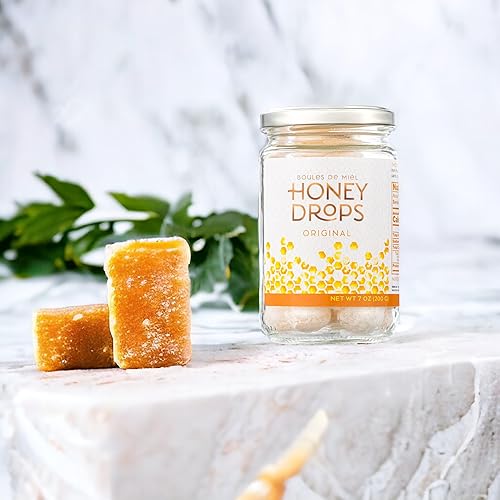 Miniatura 6 de Gourmanity Honey Drops - Tarro de 7 onzas, paquete de 2 unidades  Caramelo europeo gourmet  Caramelo duro relleno de miel  Delicioso caramelo de