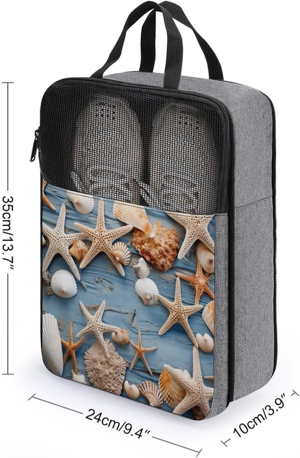 Shoe Bag, Shell Starfish Pattern Printed Shoe Bag,storage Hanging Shoe Bag,bath Towel Storage Bag