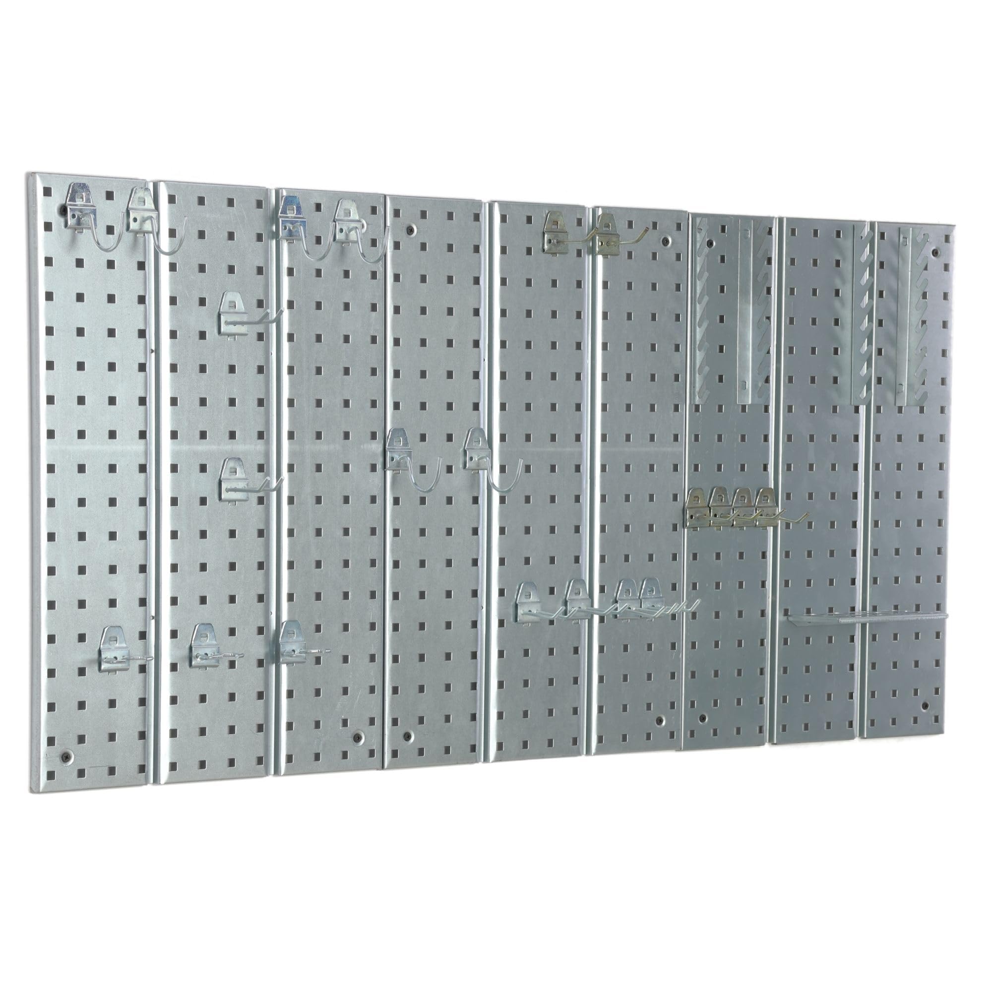 Werkzeugwand Metall 116x59cm Lagersystem mit Werkzeughaltern Werkzeughaken Lochbrett Werkstatt Garage Steckbrett Elektrowerkzeuge Lochwand Starke Steckregal Hängeregal Wandhalterung montagefertig