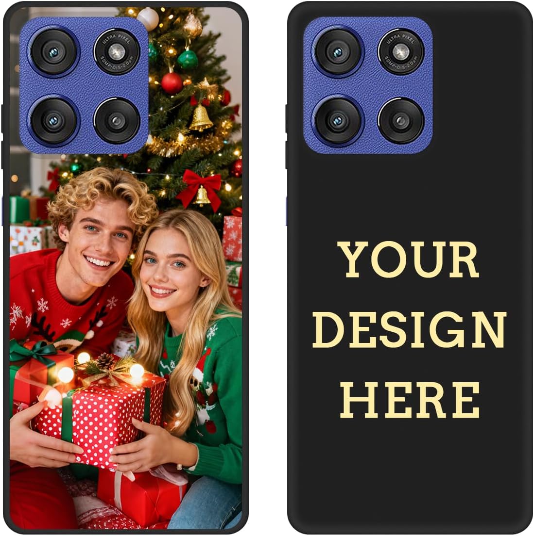 Custom Picture Case for Motorola Moto G Stylus Edge Power Play 5G 2025 2024 2023 2022 2021 2020 Customized Name Photo Phone Cover Personalized Gift Full-Body Protective Shockproof Soft Silicone Black - Image 1 of 7