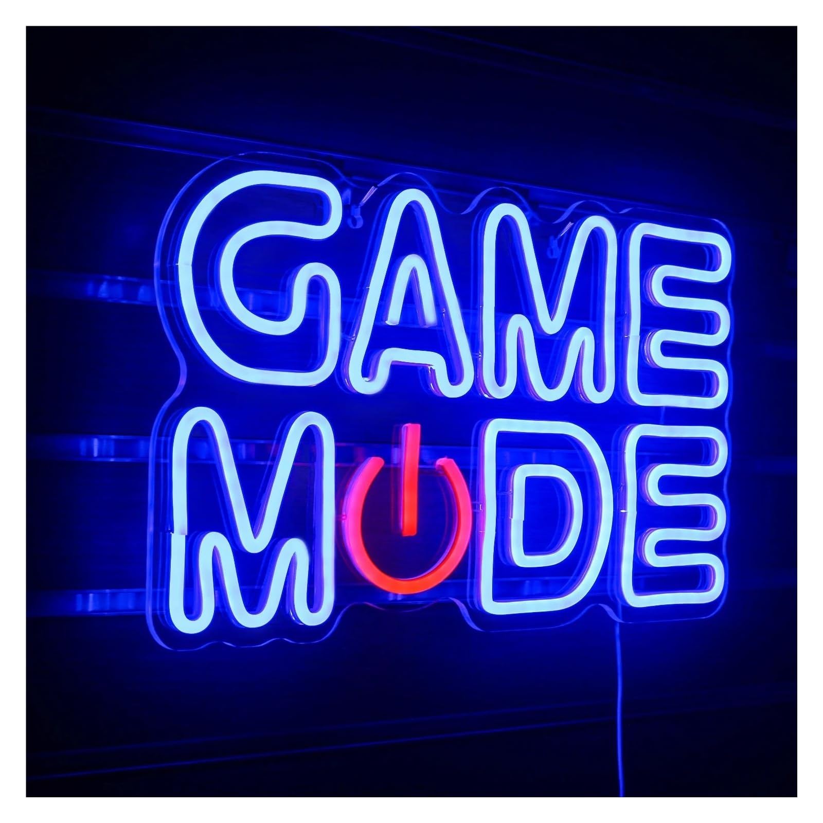 Insegna al Neon LED Insegna Al Neon Game Mode Per Decorazioni Murali Sala Giochi Camera Da Letto Di Casa Area Videogiochi Luci A Led Dimmerabili 43x22cm