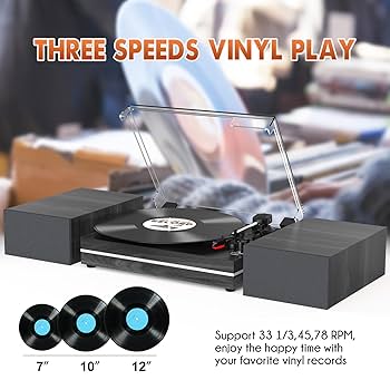 Amazon.com: Vinyl Record Player with Dual Separate Stereo