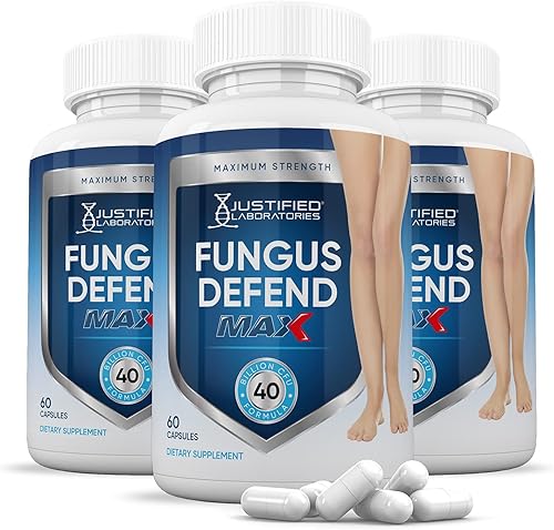 Justified Laboratories (3 unidades) Fungus Defender Max Pills 40 mil millones UFC probiótico 180 cápsulas